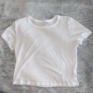 Pacsun: White ribbed crop top.